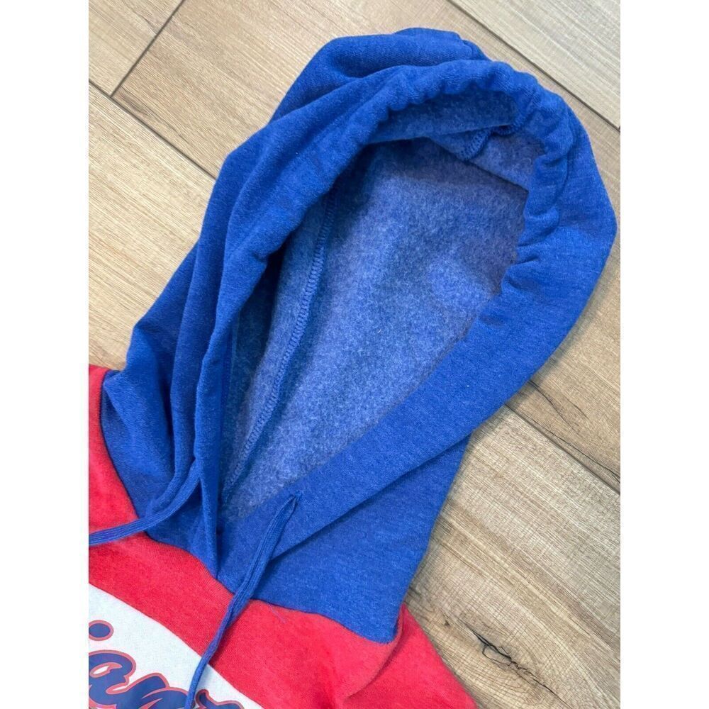 NFL Team Apparel New York Giants Hoodie Womens Small Blue Colorblock Fan Gear - Picture 3 of 4